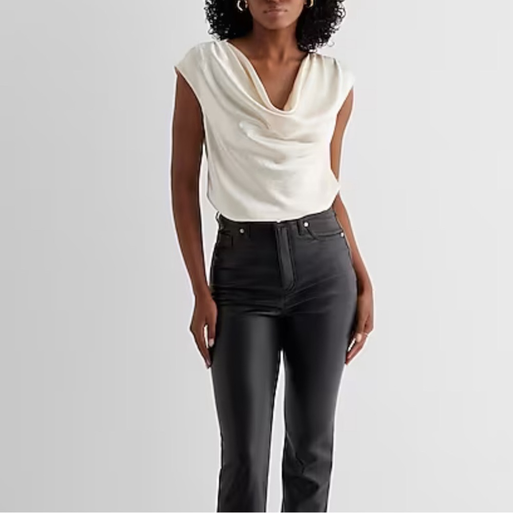 Brand New! Express Satin Cowl Neck Gramercy Bodysuit